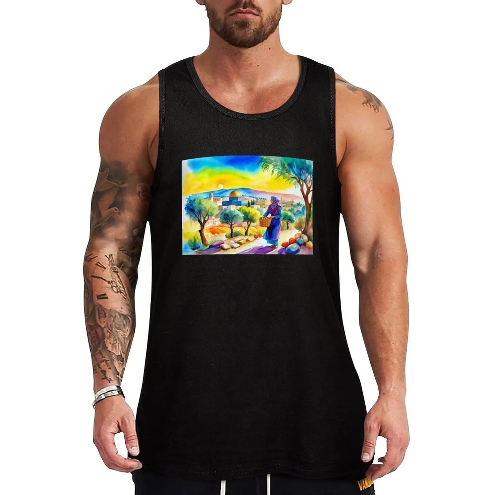

Jerusalem Olive Harvest III Tank Top sleeveless shirts bodybuilding man anime top