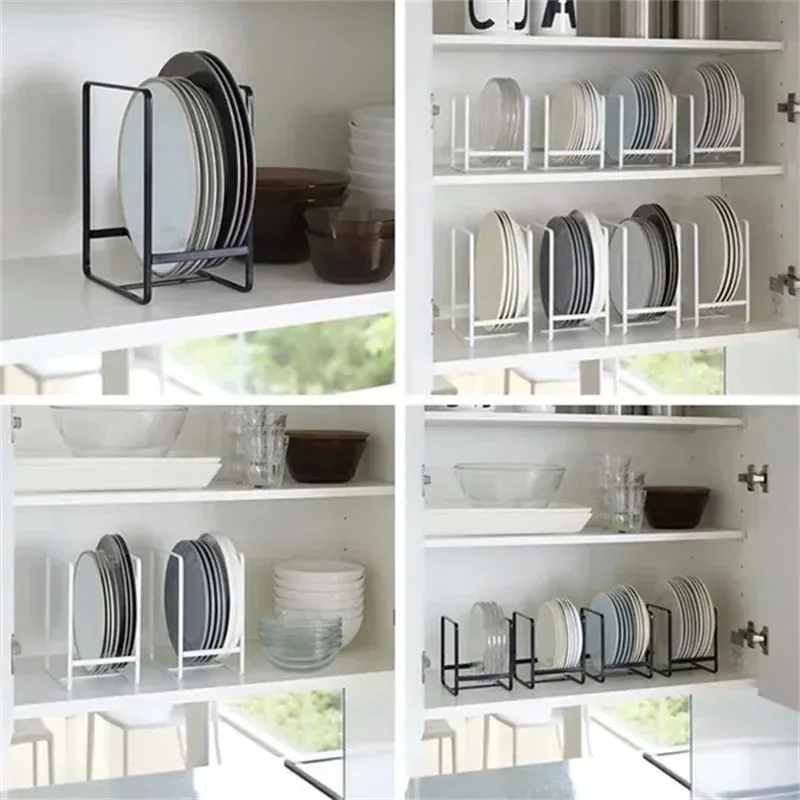 Kitchen Organizer Pot Lid Rack Plate Rack Dish Drying Rack Pot Lid Shelf Dish Rack Storage Pan Cover Stand Kitchen Accessories