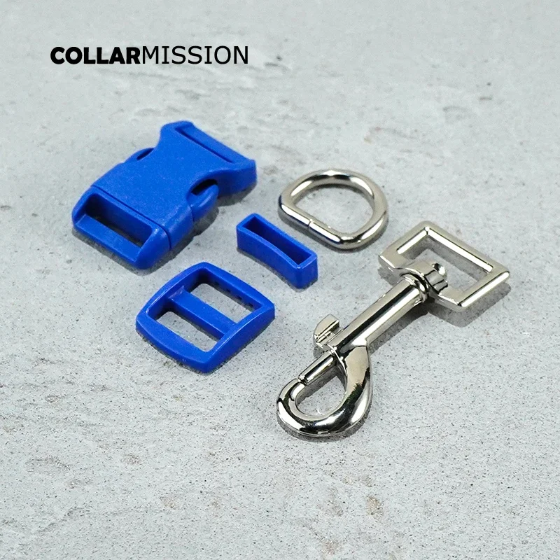 

100pcs/lot(plastic buckle+Tri-Glid+square keeper+D ring+metal dog clasp)20mm webbing sewing DIY dog collar accessories 17 kinds