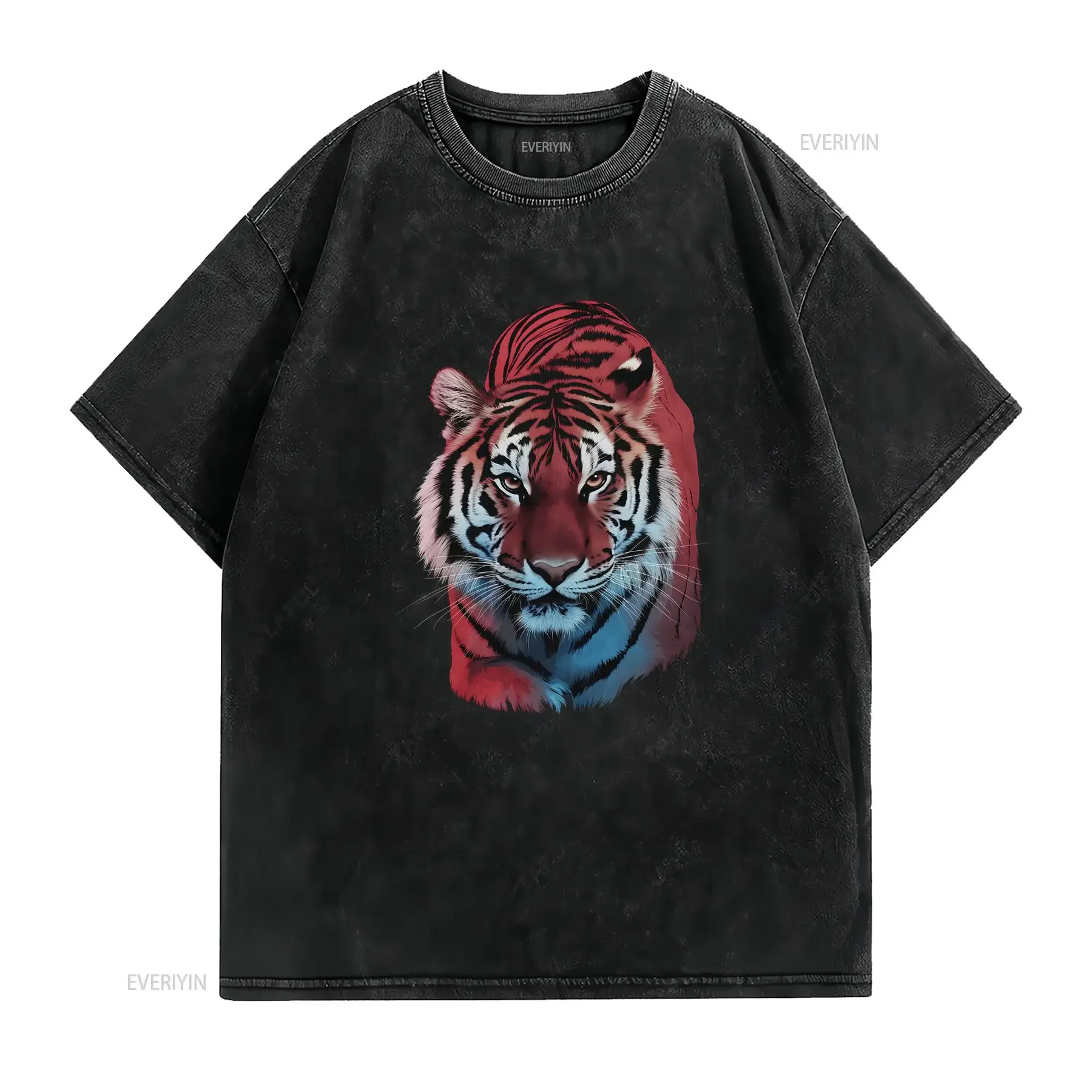 Tiger T Shirt Eyes Jungle Safari Spirit Wildcat GifT vintage Washed Breathable graphic Versatile fashion Soft Casual Unisex