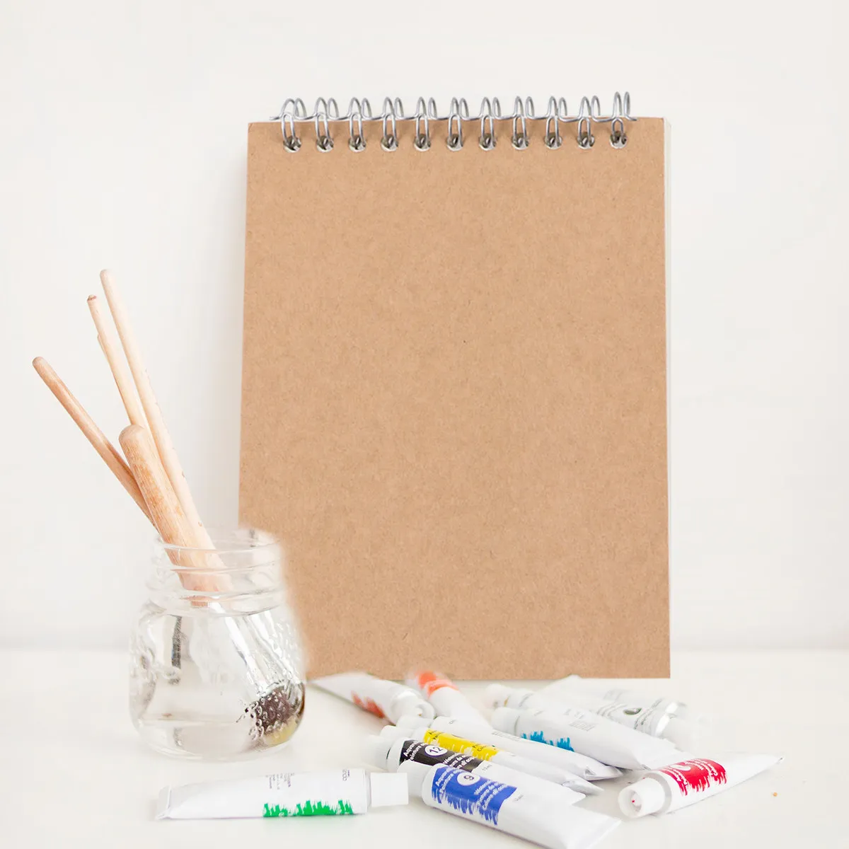 12Pcs A6 Sketch Notebook Kraft Cover Smooth Writing Paper Travel Journal Poetry Diary Creative Notes List Ideas Drawing Student