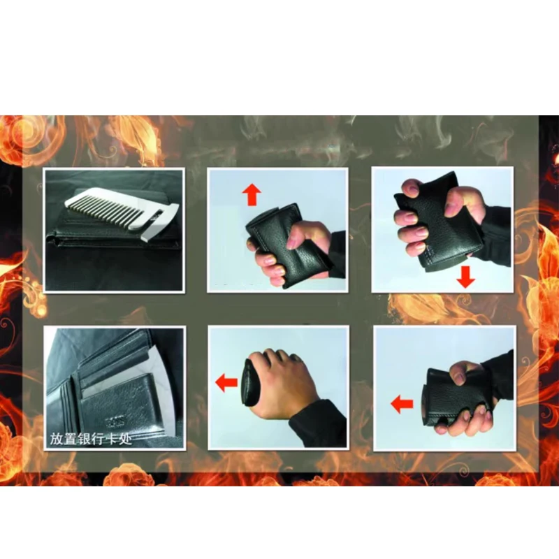 Outdoor Portable Mini EDC Wallet Comb Multifunctional Self-defense Window Breaking Tool