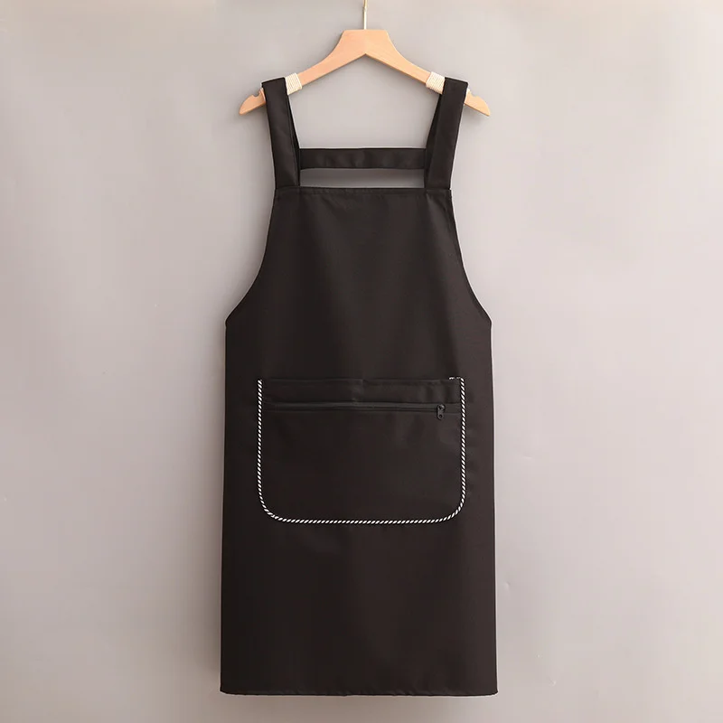 2024 Fashion Canvas Kitchen Aprons For Woman Men Chef Work Apron For Grill Restaurant Bar Shop Cafe Beauty Nails Studios Uniform