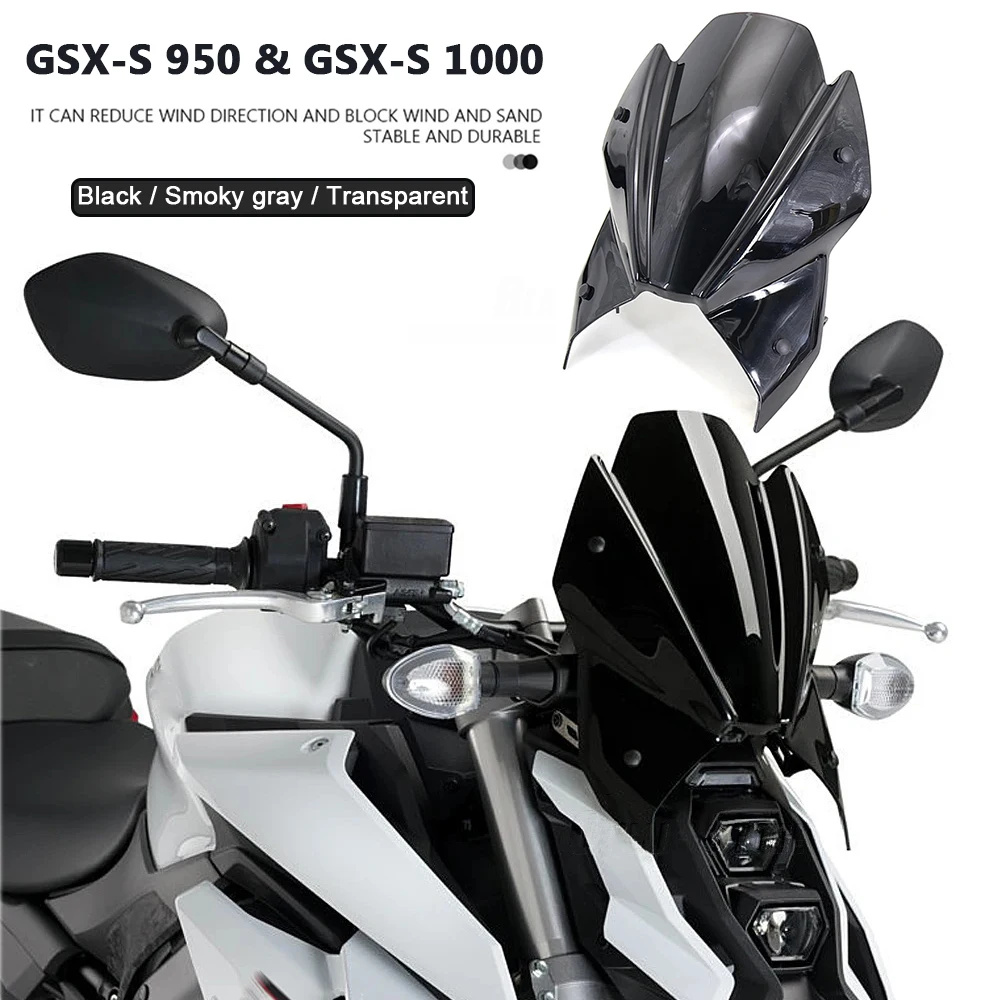 

Motorcycle Windshield For Suzuki GSX-S1000 GSX-S950 GSX-S 1000 GSXS 950 Windscreen Wind Deflector Front Fairing Screen Protector