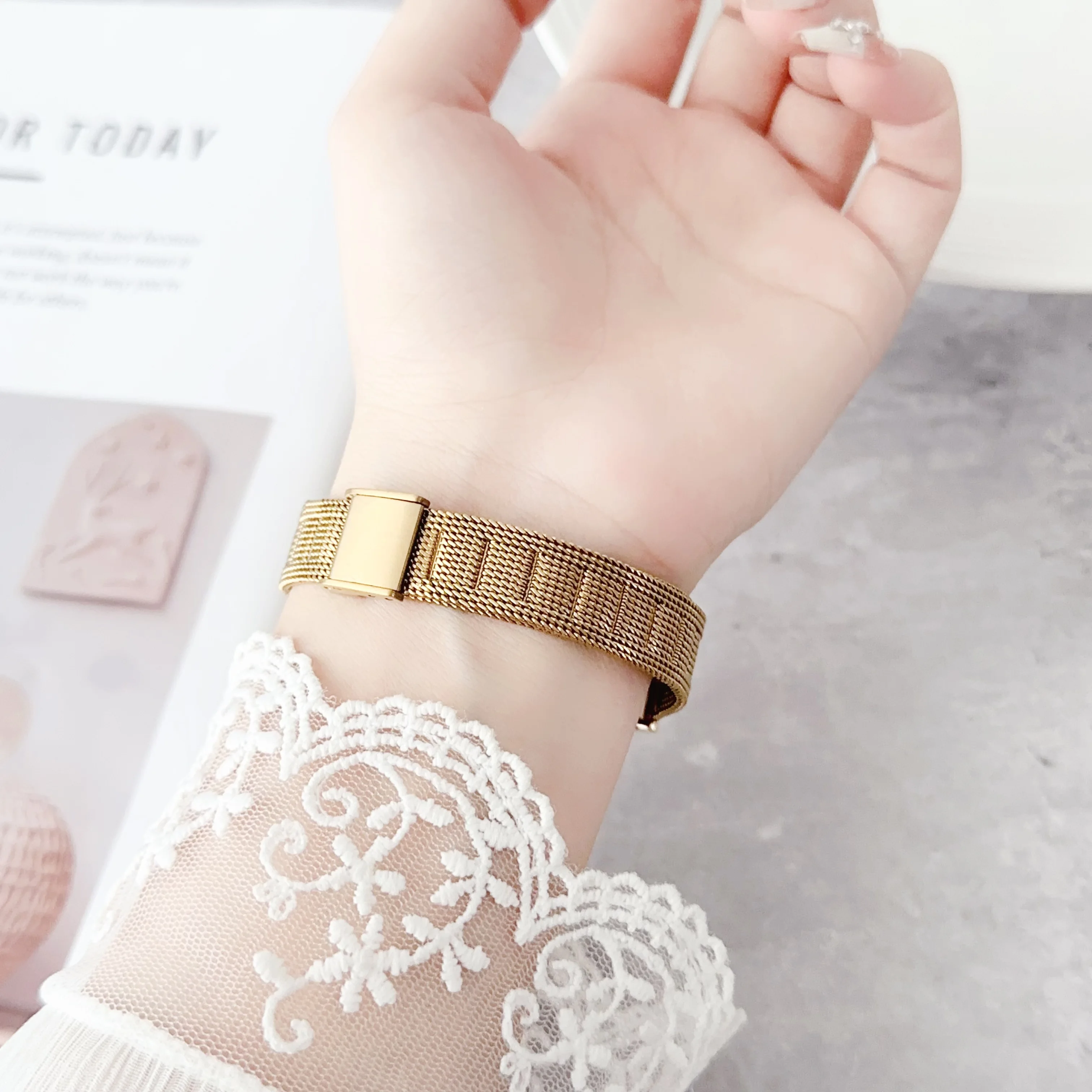 18 mm 20 mm 22 mm Wyszczuplający pasek ze sprzączką ze stali nierdzewnej do zegarka Huawei Watch GT4 5 41 mm 46 mm Smartwatch dla kobiet dziewczyna dama