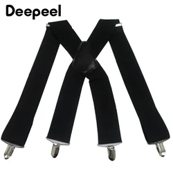 1Pc Deepeel 5*100cm Mode männer Elastische Hosenträger X-förmigen Quer 4 Clip Straps Erweitern einstellbar Lässig Anzug Hose Hosenträger
