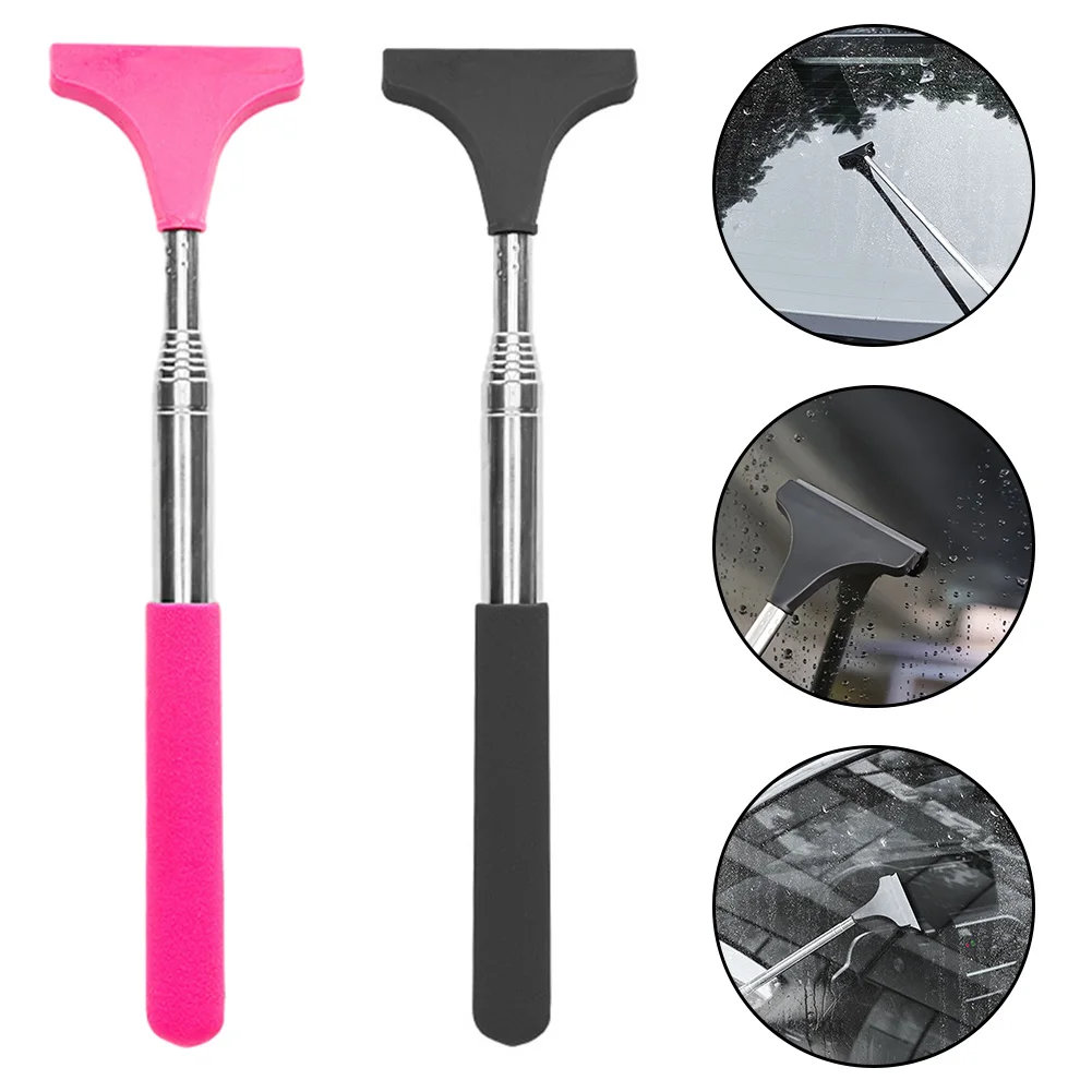 

Versatile Car Side Mirror Squeegee - Retractable And Interchangeable Heads For All-Weather Clear Vision