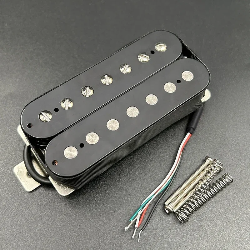 Alnico 5 7-String Electric Guitar Humbucker Pickup Alnico V Coil Splitting Pickup Guitar Parts Black N-8.8K/B-14.2K