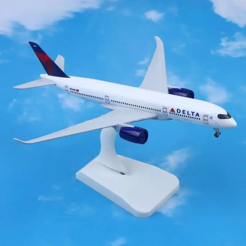 

Масштабная модель самолета A350 Delta Airlines (1:350) из сплава, сборная, с подставкой, детский подарок, конструктор