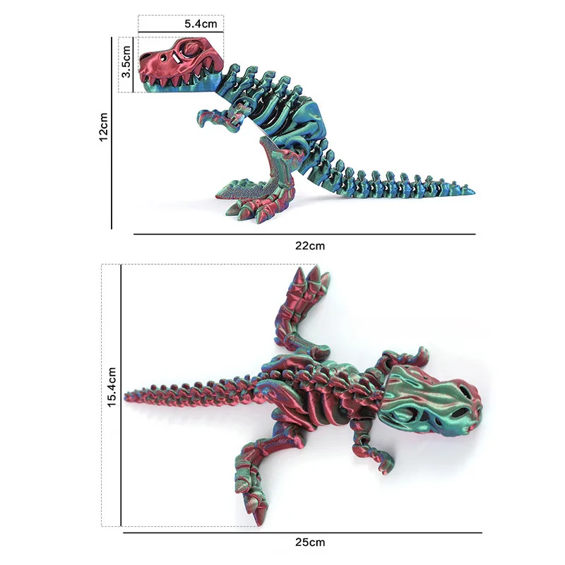 Миниатюрные фигурки животных T Rex с 3D принтом, игрушки динозавров, детские антистрессовые подарки на день рождения, дети для гостей, сюрпризы,