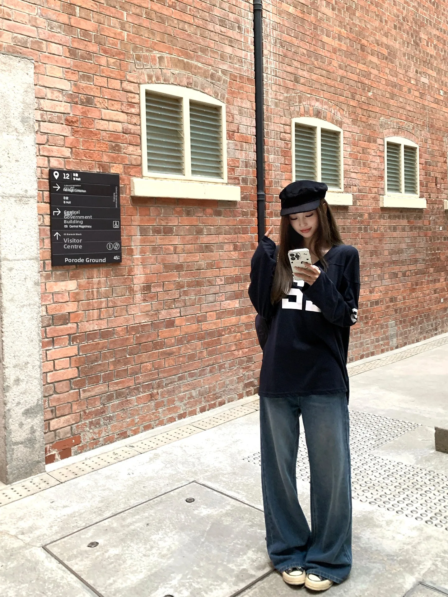 Sister Titi High Waist Wide Leg Jeans Loose Fit Straight Cut Denim Pants Women's Casual Cotton Stretch Autumn Spring Jeans