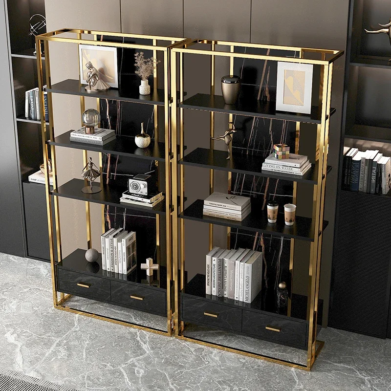 Metal Modern Bookshelf Library Nordic Shelving Collect Book Shelve Display Floor Libreria Estanteria Living Room Furniture