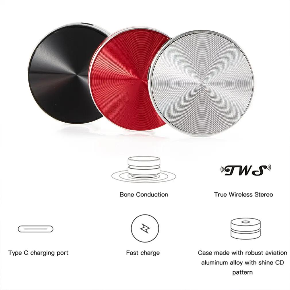 Portable Mini Bluetooth Speaker Turns Anything Into A Speaker Wireless Bone Conduction Induction Vibration