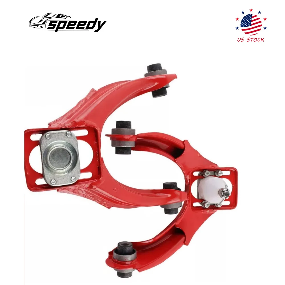 

Front JDM Adjustable A-Arms Control Camber Kit Red For 96-00 Honda Civic EJ EK