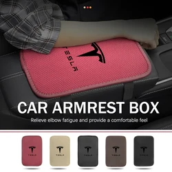 Car Center Console Covers Soft Armrest Mat Styling Accessories For Tesla Model 3 Y S X Roadster