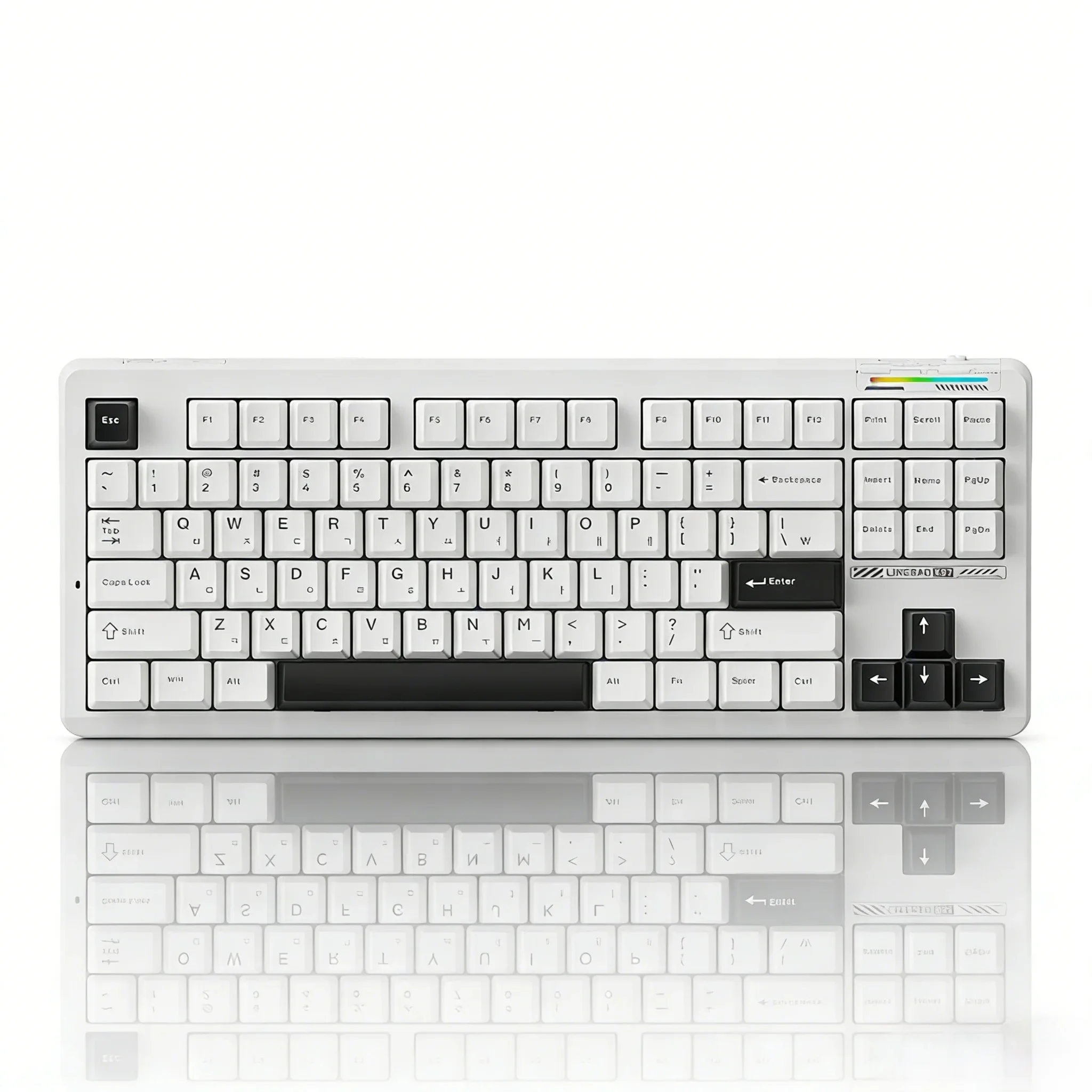 AULALINGBAO K87 Wireless Keyboard Korean Letters Gasket-Mounted PBT Keycaps Macro Software LEOBOG Switch