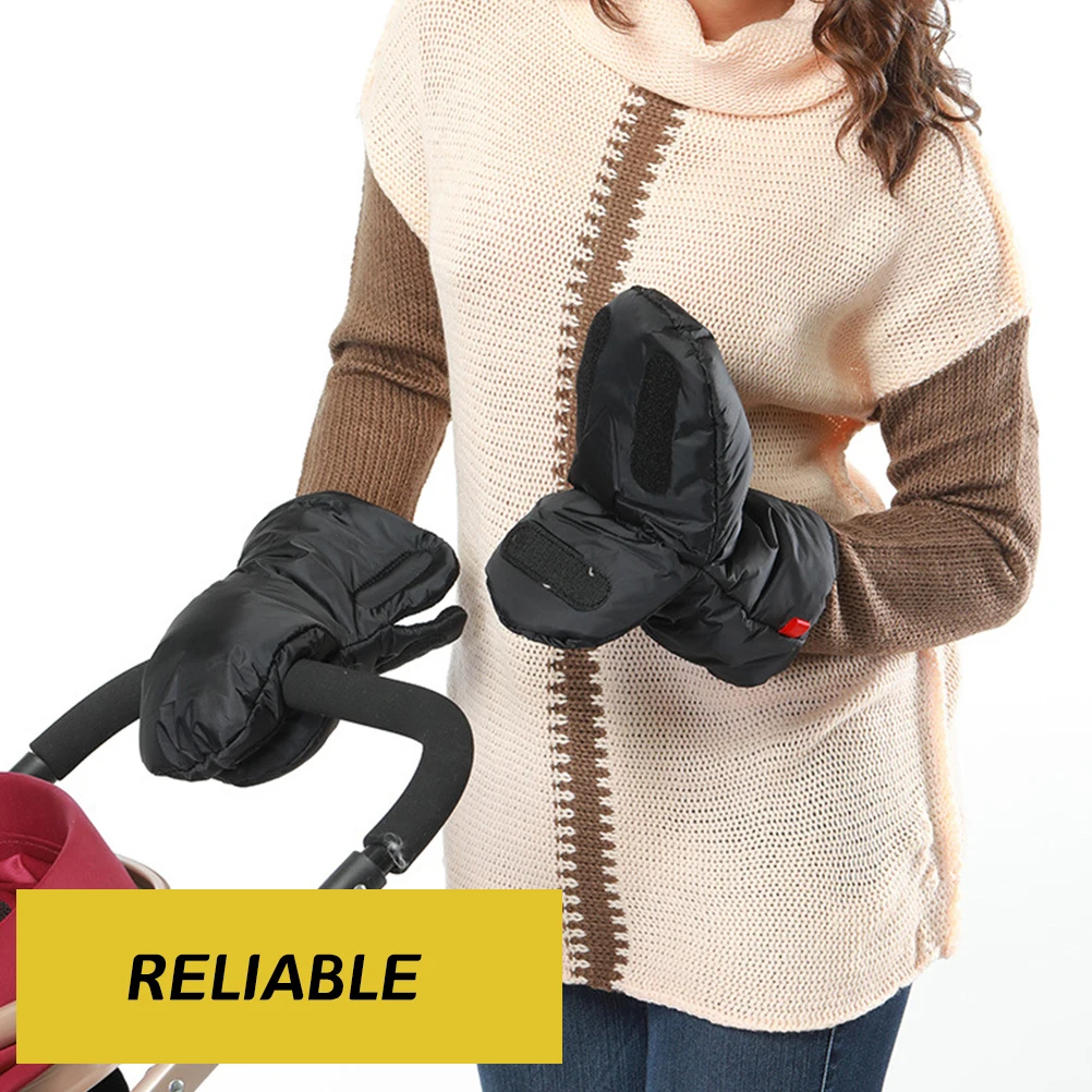 

1 Pair Warm Baby Stroller Gloves Polar Fleece Silk Cotton Waterproof Cloth Winter Hand Protection Mittens Gifts