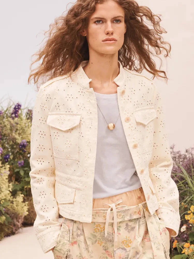 New Autumn Women's Casual Retro Pocket Decorated Long Sleeve Stand Collar Jacket Outerwear Standard Fit Commute Style Button ...