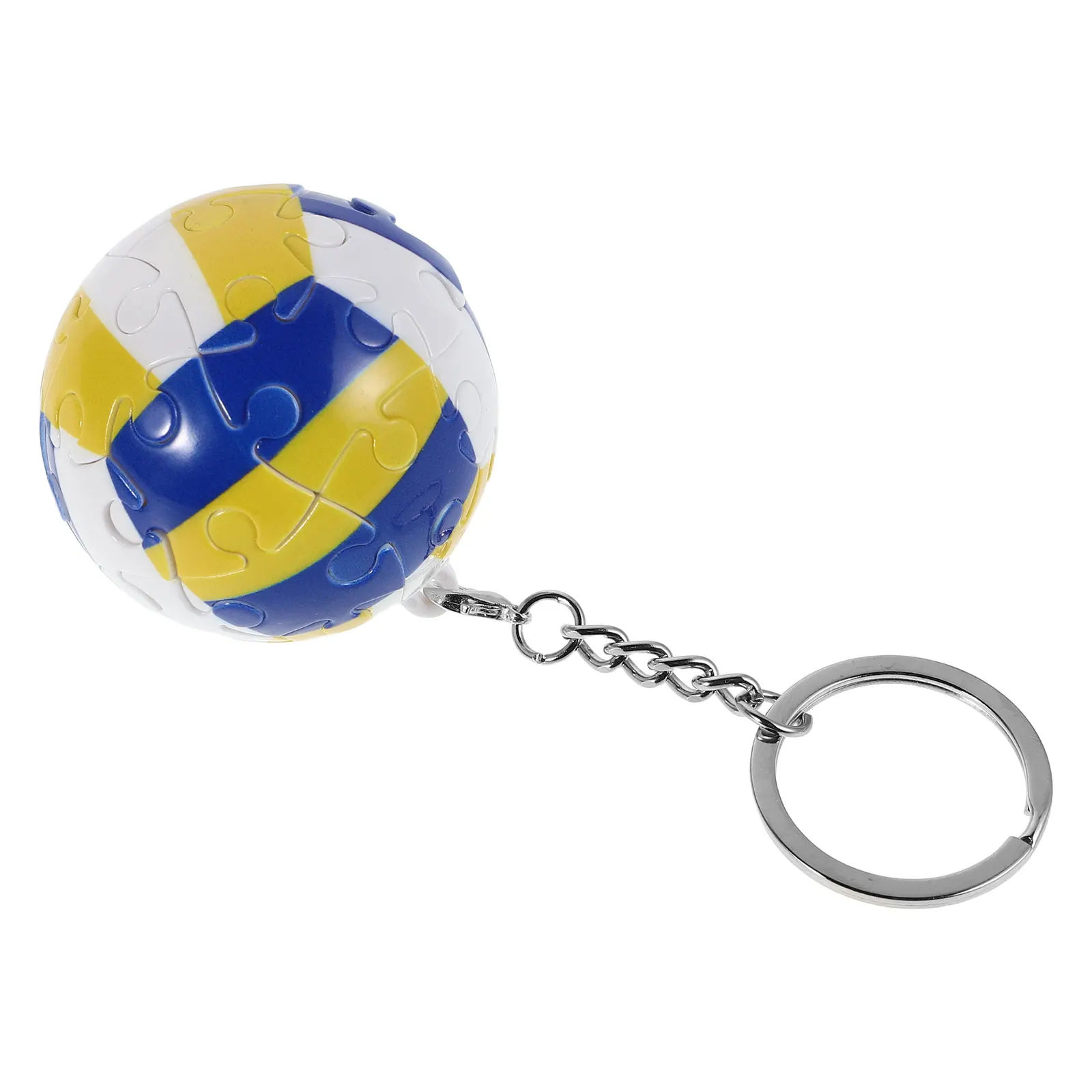 

3D Puzzle Volleyball Keychain Multifunctional Bag Charm Durable Plastic Metal Key Ring Compact Sports Souvenir Party Favor Team