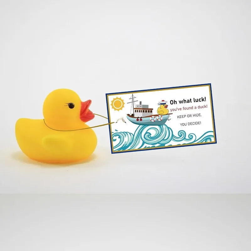 50Pcs You\'ve Been Ducked Cards Cruising Rubber Duck Tag Cruise Duck Tags Duck Duck Tags Ducking DIY Jeep Duck Card with Hole