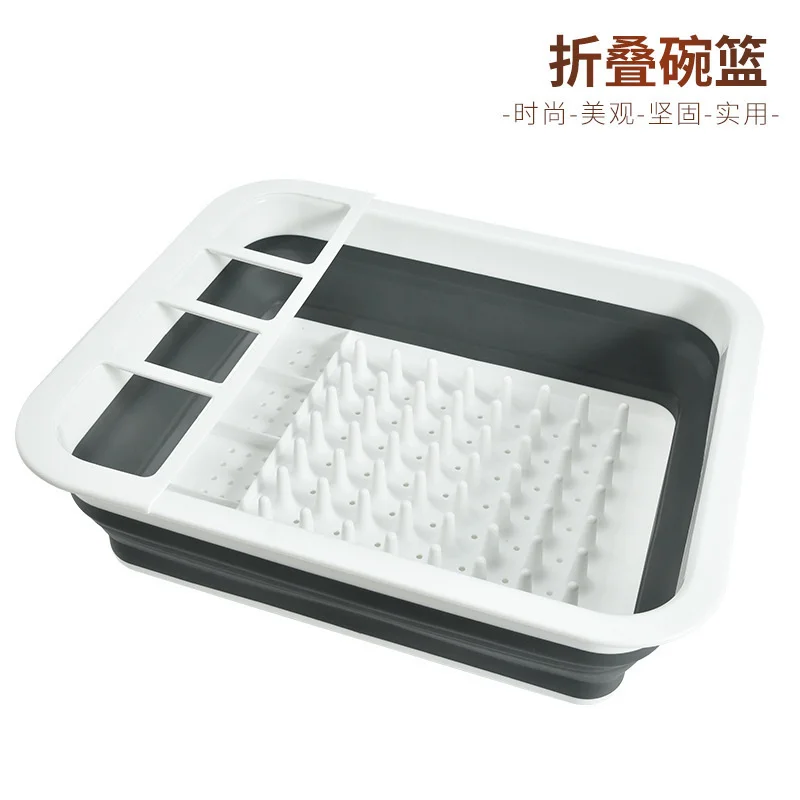 

Kitchen folding drain dish rack Household storage rack Drain basket storage rack Telescopic dish rack Dishwashing basin