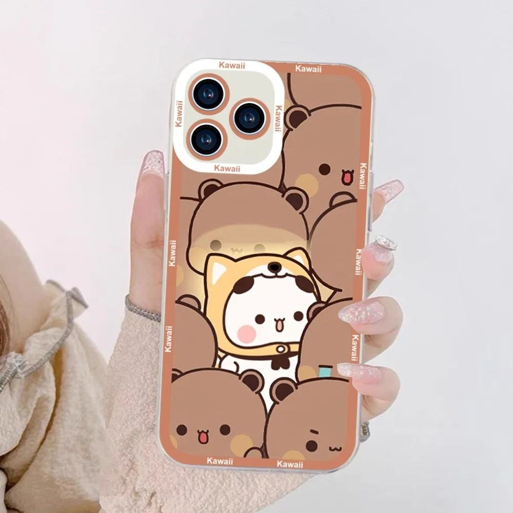 Kawaii DUDU BUBU Phone Case For Samsung S 23 22 21 20 ULTRA PLUS Lite Transparent Shell