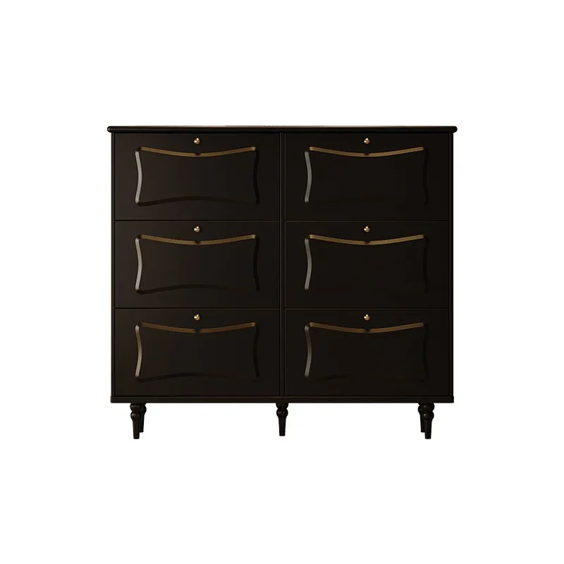 Light luxury retro French home indoor entry door living room tipping bucket entrance cabinet