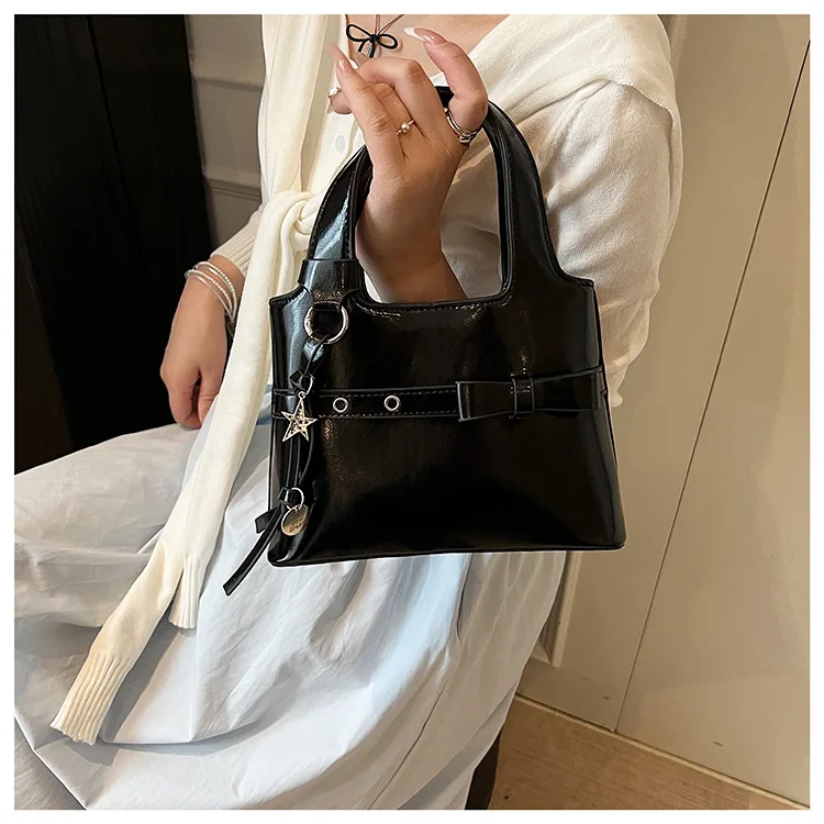 

Нишевая большая сумка весна-лето 2024, минималистичный женский кошелек с верхней ручкой, шикарная сумка через плечо, универсальная сумка «день-ночь»