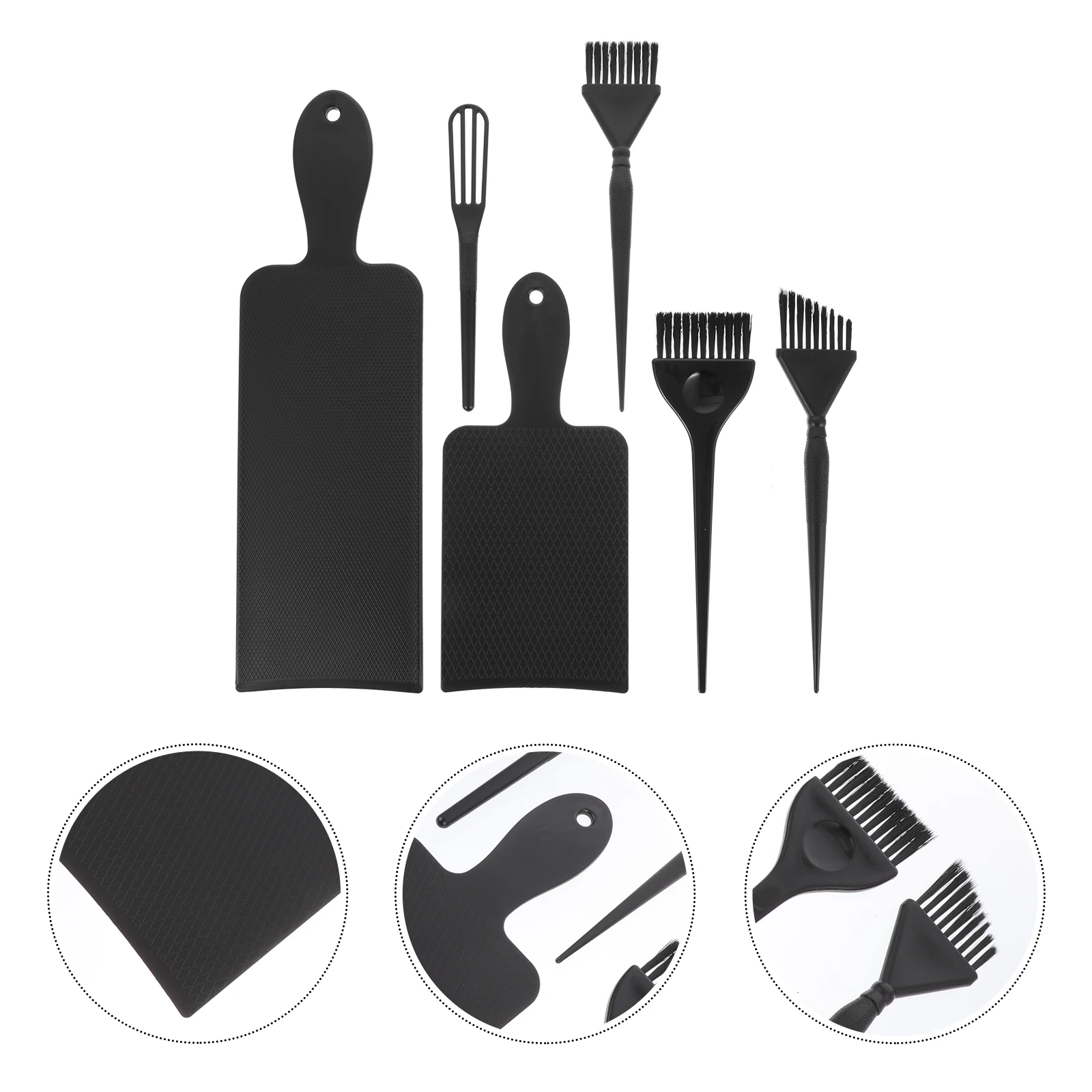 

6pcs Hair Dye Comb Set Professional Coloring Tools Highlighting Board Dye Home Use Durable Plastic