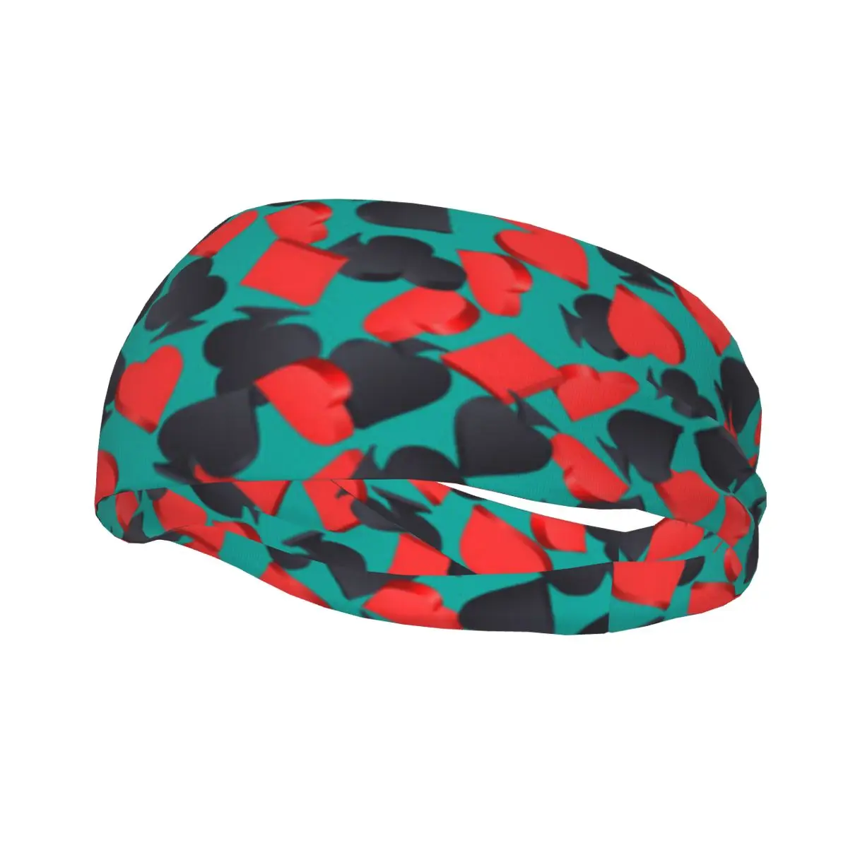 

Sports Headband Playing Card Suit Symbols Fitness Sweatband Absorbent Cycling Jog Hair Bandage