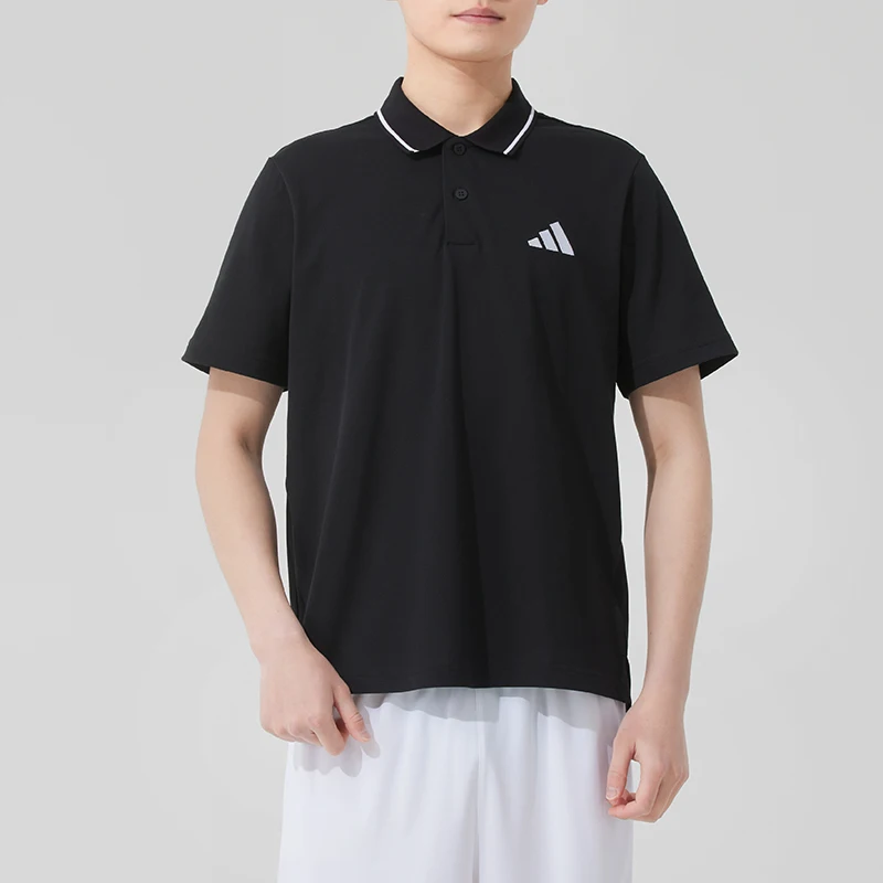 

Мужская рубашка-поло Adidas m Sl Pq Ps, деловая спортивная футболка, дышащая повседневная футболка с коротким рукавом Je9023