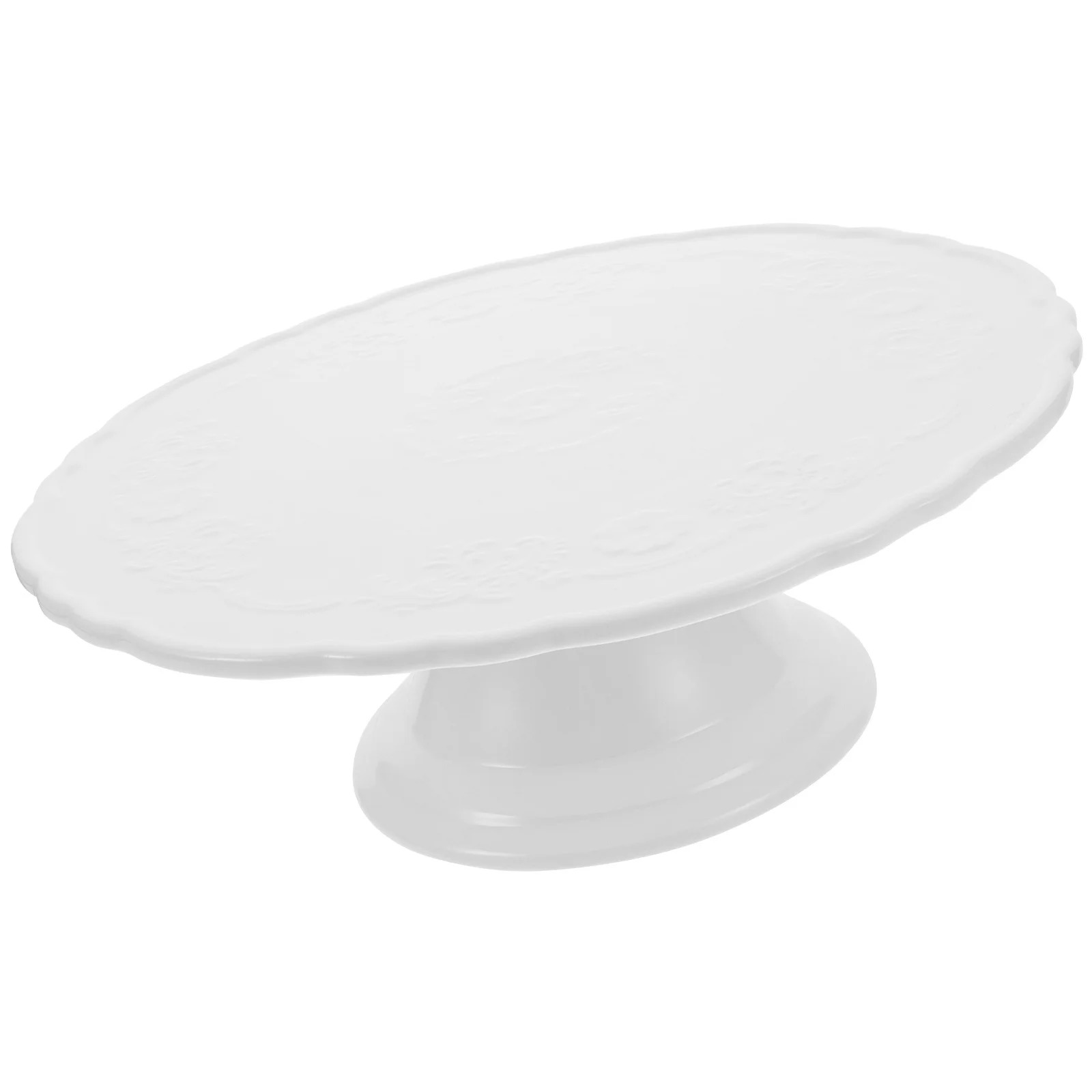 

Ceramic Cake Stand Round Dessert Display Plate Elegant Cupcake Holder for Wedding Party Tea Serving Decorative Storage Tray
