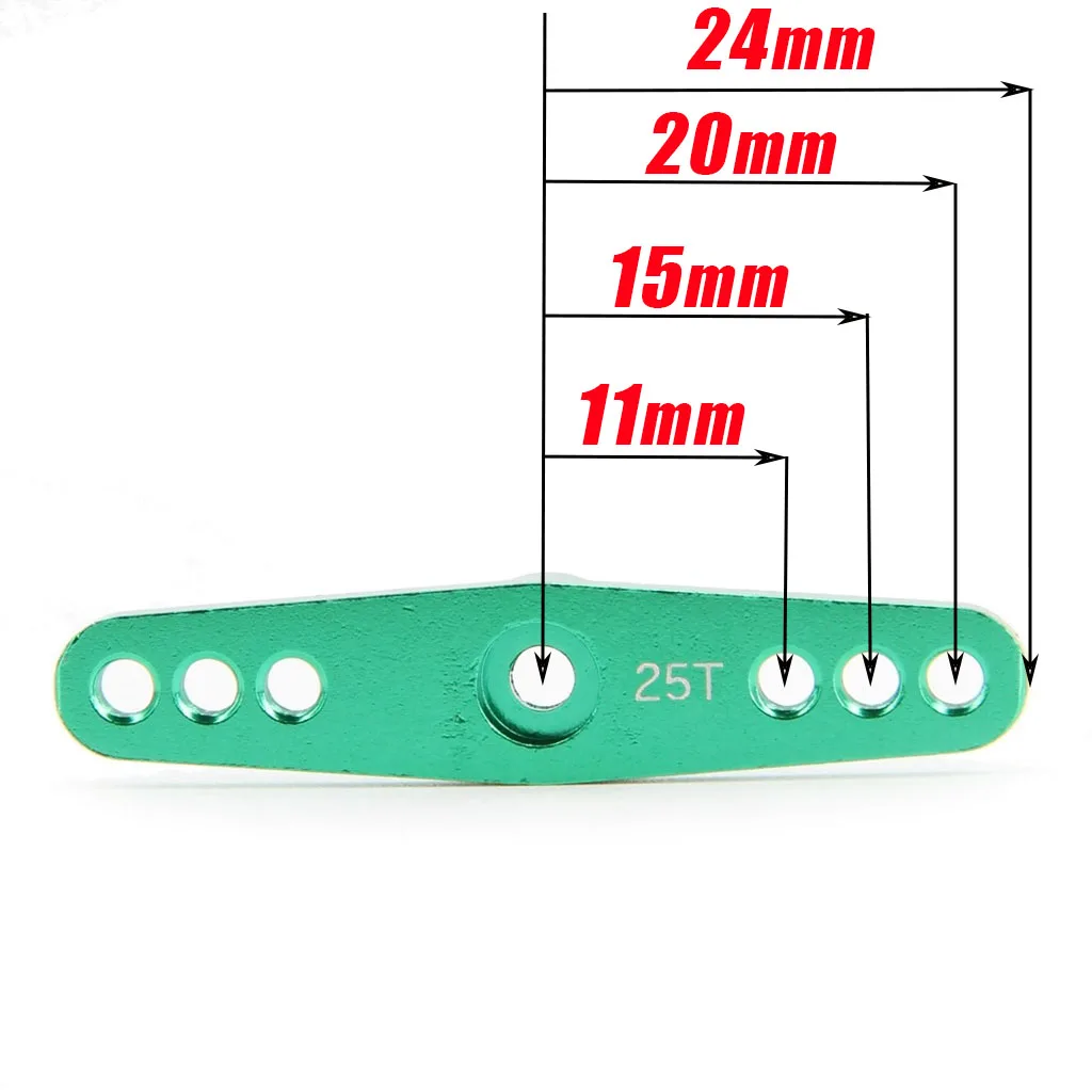 NEEBRC 25T M3 48mm Aluminum Metal Servo Arm 25 Teeth 6 Holes for MG995 MG996R E9001 Futaba Savox PowerHD JX SPT Dspower Toy Part