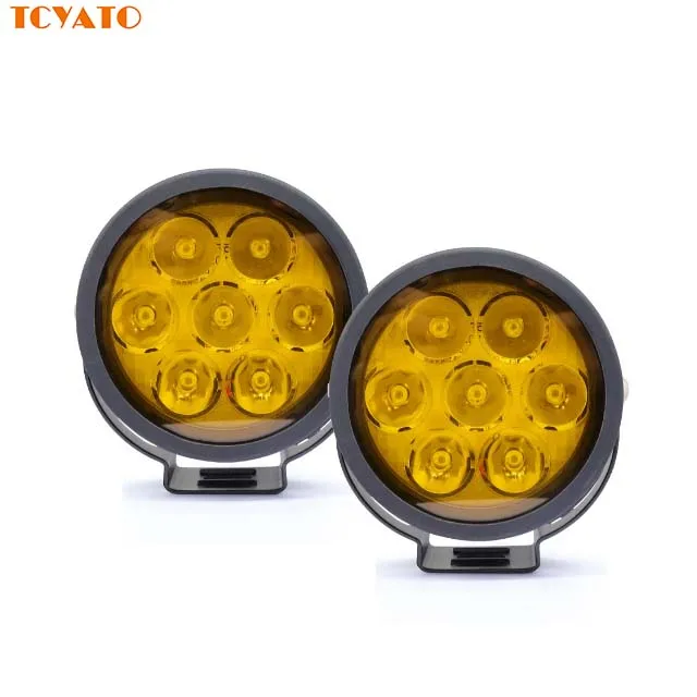

TCYATO 4.5-inch Circular High-brightness Spotlight, Yellow Lampshade, Work Light, Off-road Vehicle, Motorcycle, Street Lamp