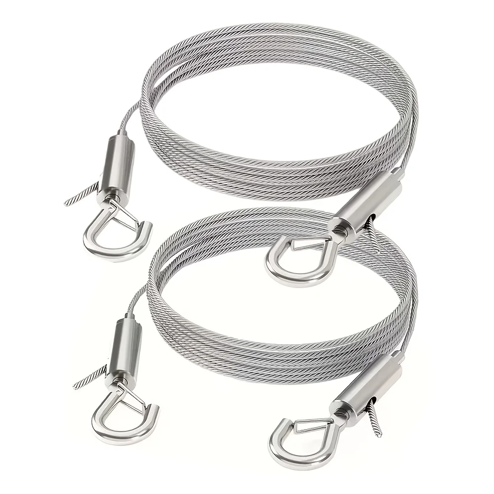Adjustable Clothesline Rope with Double Buckle, 3M Heavy-Duty Hanging Strap, Utility Tie Down Rope for Camping
