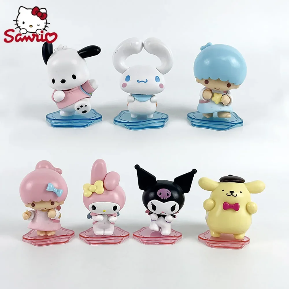 

Sanrio 9Cm Figure Characters Hello Kitty Kuromi Melody Backpack Cinnamoroll Doll Kawaii Diy Cake Christmas Gifts Toy For Kid