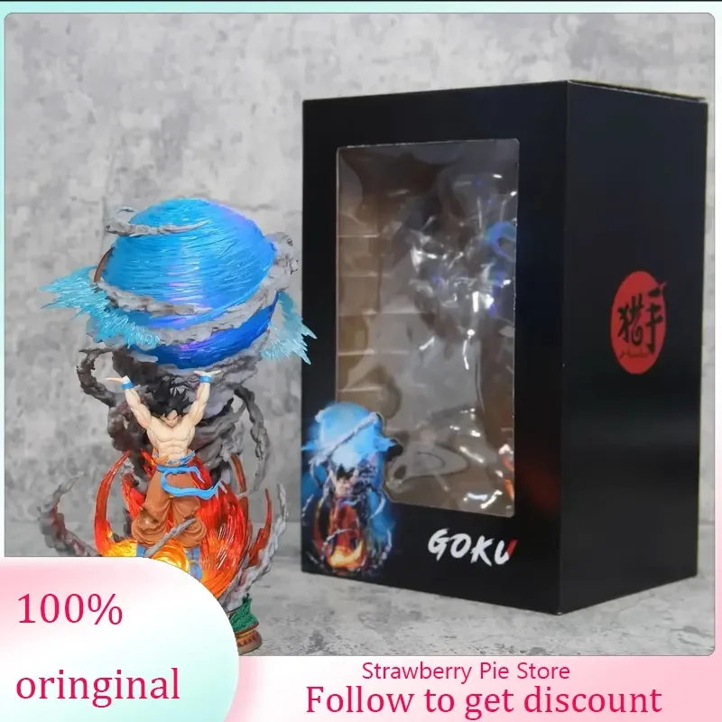 

23cm Dragon Ball Son Goku Genki Dama Anime Led Lamp Collectible Statue Desk Decor Gift Men Boys Glow In The Dark Action Figure