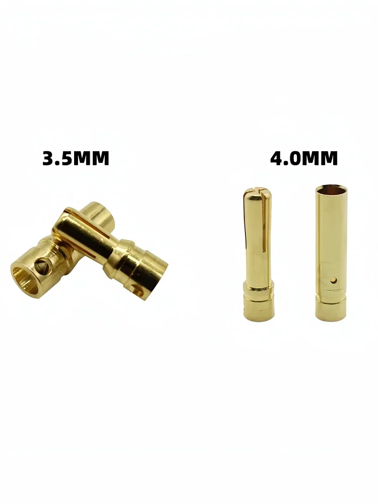 10 pairs 2.0mm 3.0mm 3.5mm 4.0mm 5.5mm 6.0mm 8.0MM Gold Bullet Banana Connector plug for ESC Lipo RC battery Plugs