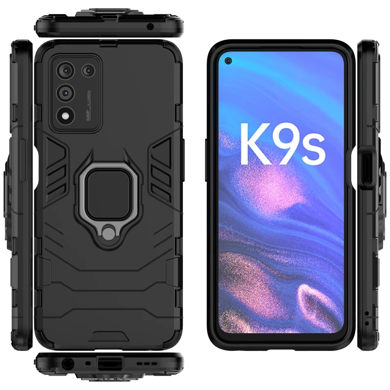 For Oppo Realme Q3S Case Armor Magnetic Suction Stand Full Cover For Realme Q3S 5G Case Cover For Realme Q3S Q3T Q3i Q3 Pro 7 8i