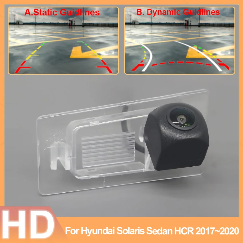 

HD Car Rear View Waterproof High quality RCA Camera For Hyundai Solaris Sedan HCR 2017~2020 Night Vision Reverse Reversing AHD