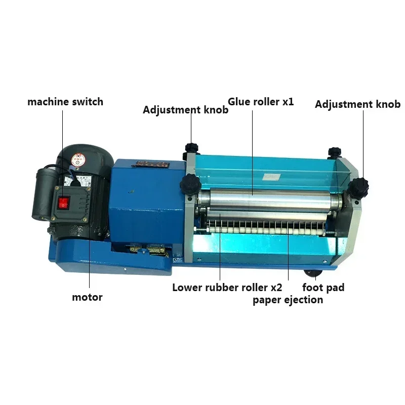 White Glue Coating Machine: JS-27 Electric Gluing Machine for A4-sized Leather and Paper