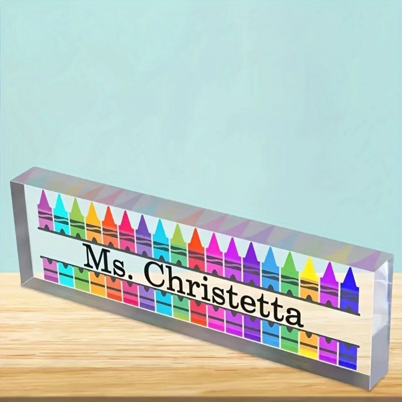 Custom 2D Acrylic Teacher Desk Name Plate, Home Decor, Ideal Gift (Only Decoration)