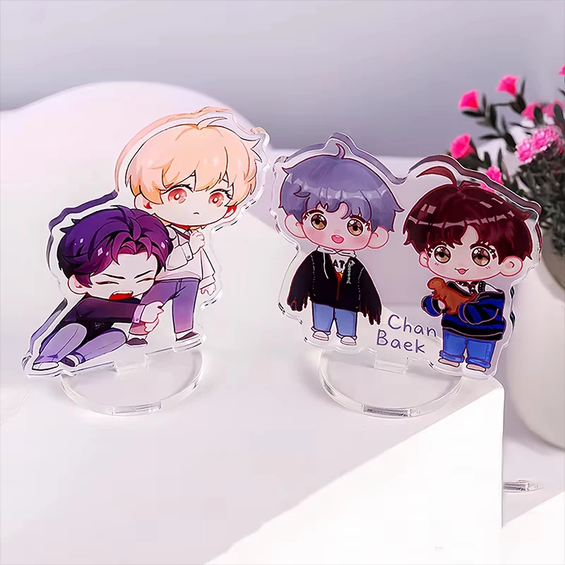 Personalized Custom Cartoon Character Acrylic Stand 1 Piece Send Your Art Design Q Chibi Figure Standee Desk Decoration Fan Gift