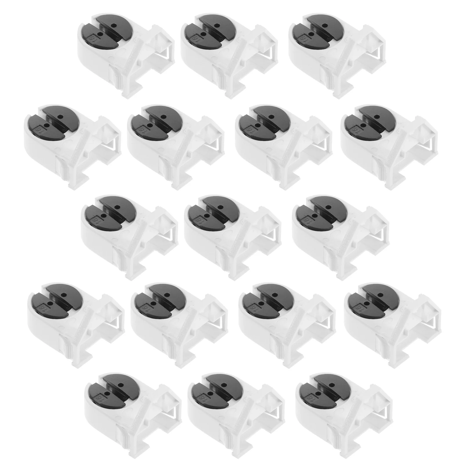 

20Pcs Lamp Socket Holder Made of Sturdy Installation for Kitchen Bedroom Shop Restaurant Library Tube Light Bracket