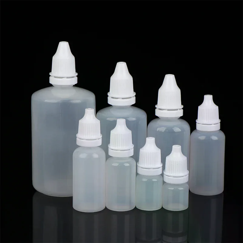 5 قطعة 3/5/10/15/20/30/50/100 مللي زجاجة قطارة بلاستيكية فارغة الطلاء الجمال النفط الحبر للعصر إعادة الملء زجاجة مستحضرات التجميل التخزين