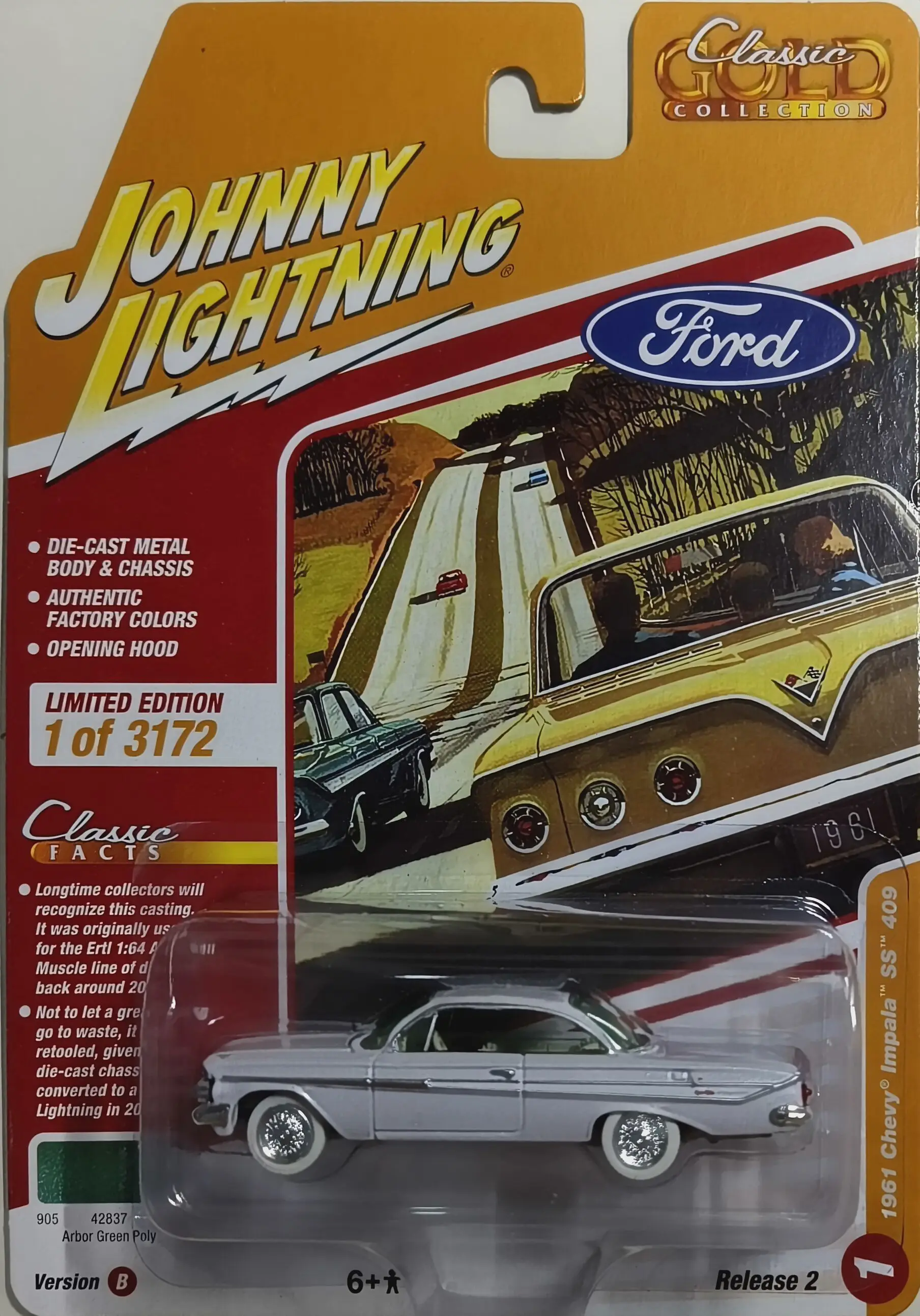 1: 64 1961 Chevy Impala SS 409 alloy car model - Limited Edition