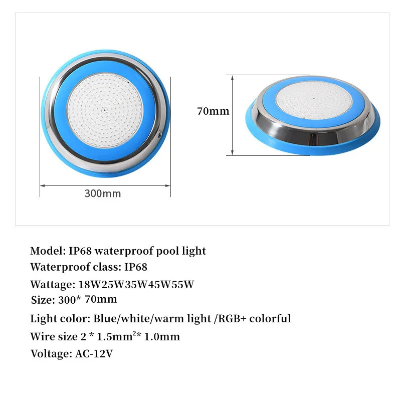 Imagem -05 - Luz Subaquática de Ip68 Impermeável Controle Remoto Rgb Iluminação Exterior Branco Quente ac 12v Led304 Aço Inoxidável