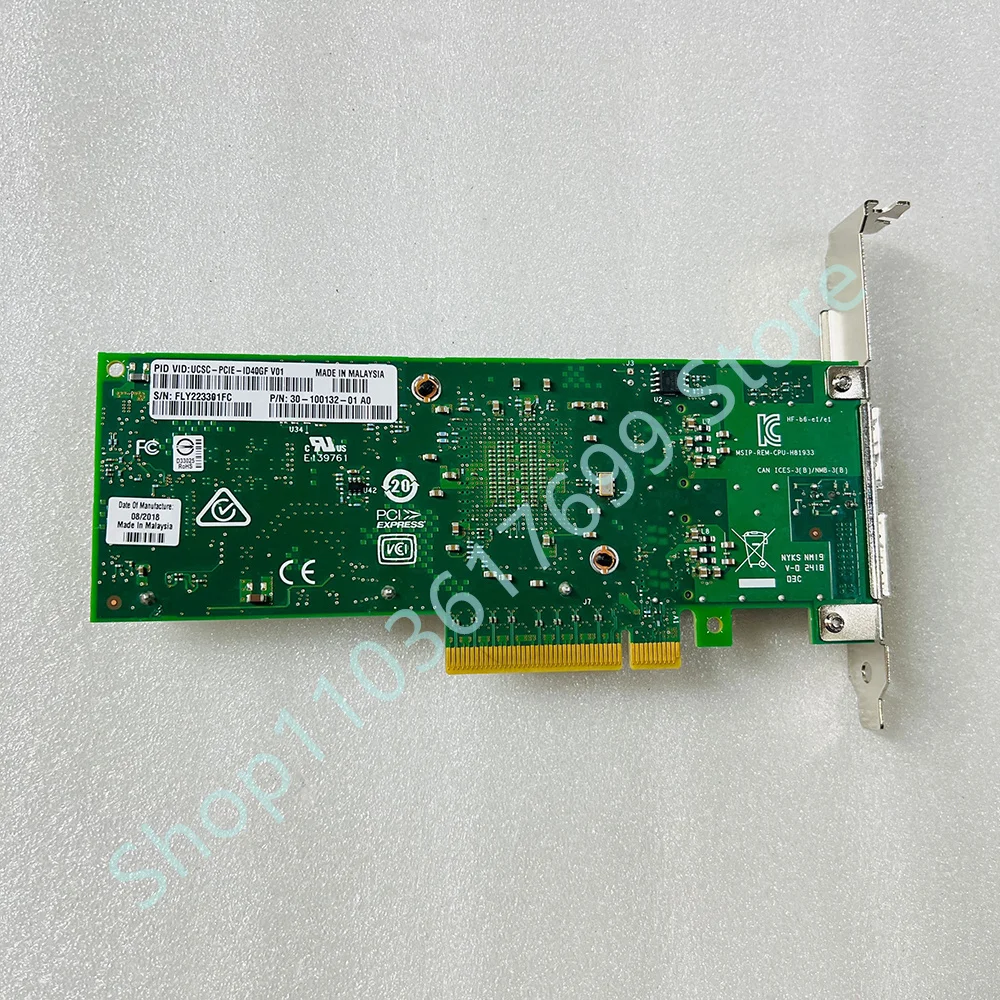 For Intel Dual-Port 40G 10Gigabit Optical Fiber Network Card XL710-QDA2 UCSC-PCIE-ID40GF