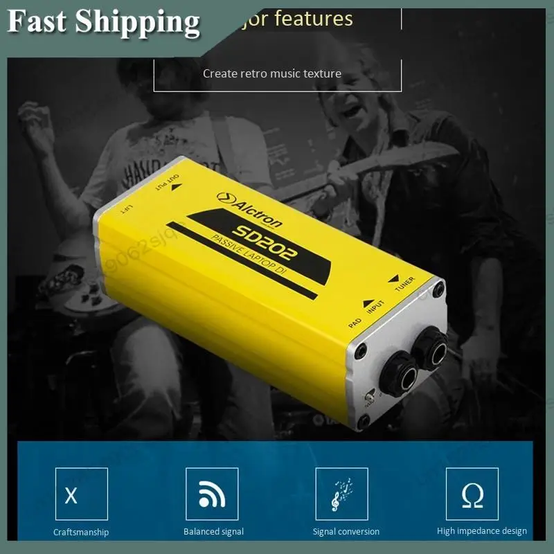 -ABKM Alctron SD202 Passive DI Box Impedance Conversion DI BOX Electric Guitar Direct Connection Box Effect