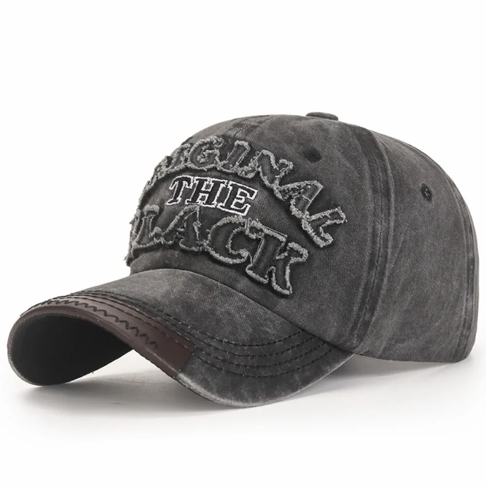 جديد ريترو قبعة بيسبول غسلها القطن رسالة مطرزة Snapback قبعة بلغت ذروتها قبعة الصيف